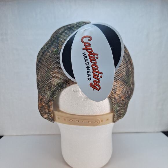 South Carolina Hunting Trucker Snapback Hat Cap Camo Beige Mesh-Back Realtree - Picture 4 of 8